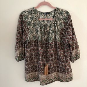 Boho Blouse multicolor 3/4 length sleeve